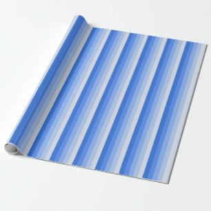 Blue shadow stripes wrapping paper