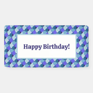 Blue Shapes Birthday Banner