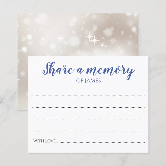 Blue Share a Memory Memorial Celebration of Life (Front/Back)