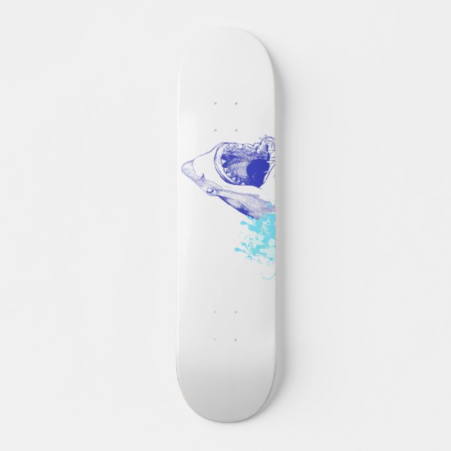Blue Shark Deck Skateboard (Front)