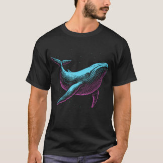 Blue Shark Illustration T-Shirt