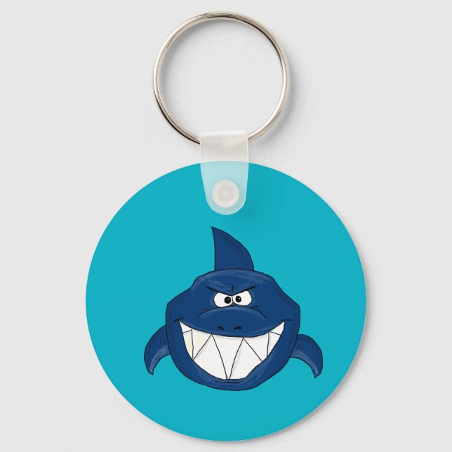 Blue shark key ring (Front)