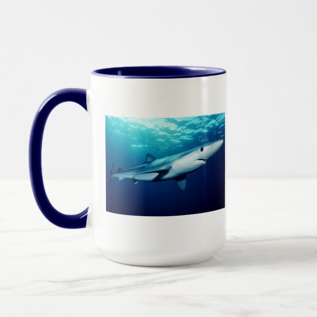 Blue Shark Mug (Left)