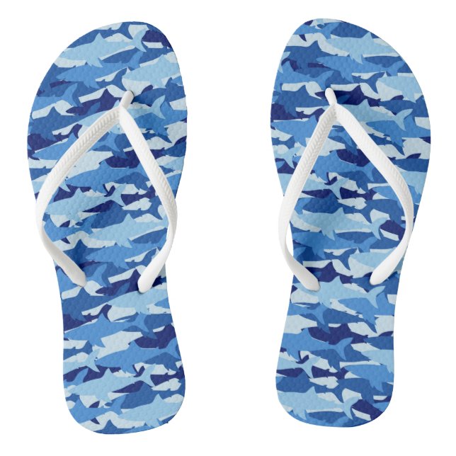 Blue Shark Pattern Jandals (Footbed)
