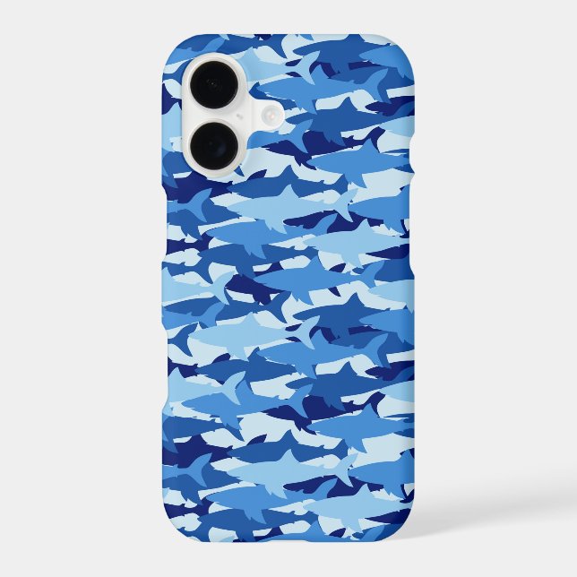 Blue Shark Pattern | Monogram 2 (Back)