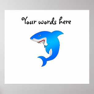 Blue shark poster