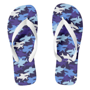 Blue Sharks Camouflage Pattern Jandals