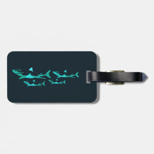 Blue Sharks Luggage Tag