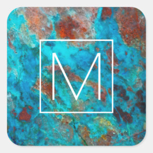 Blue Shattuckite Square Sticker