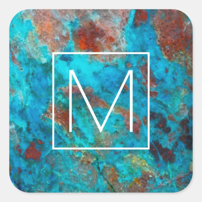 Blue Shattuckite Square Sticker (Front)