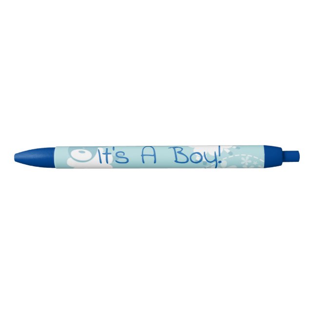 blue sheep baby boy shower blue ink pen (Front)