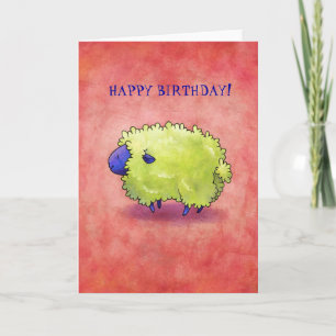 Blue Sheep Greeting Card(customisable) Card