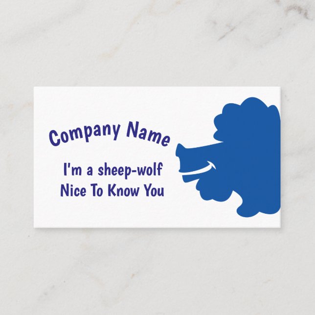 Blue Sheep Wolf Business Card (Front)