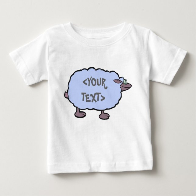 Blue Sheep, <YOUR TEXT> Baby T-Shirt (Front)