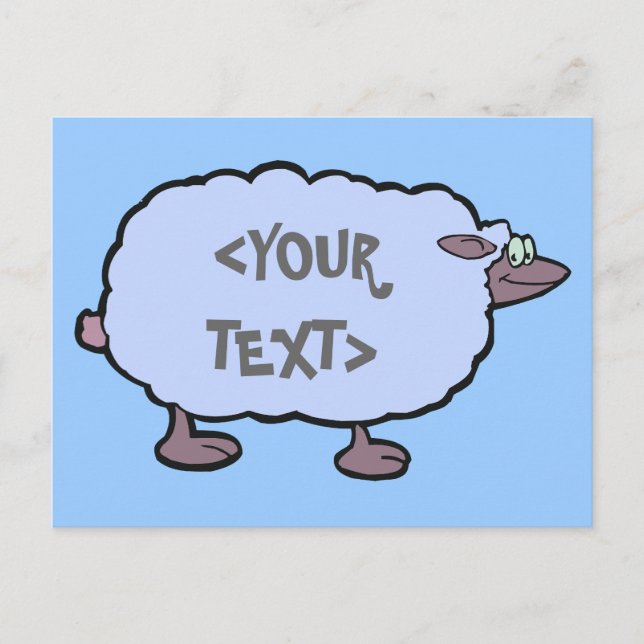 Blue Sheep, <YOUR TEXT> Postcard (Front)