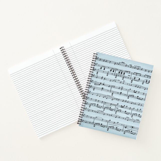 Blue Sheet Music Notebook (Inside)
