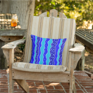 Blue Shell Pattern Cushion