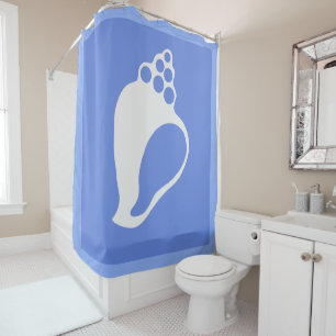 Blue Shell Shower Curtain