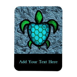 Blue Shell Turtle Customisable Flexi Magnet