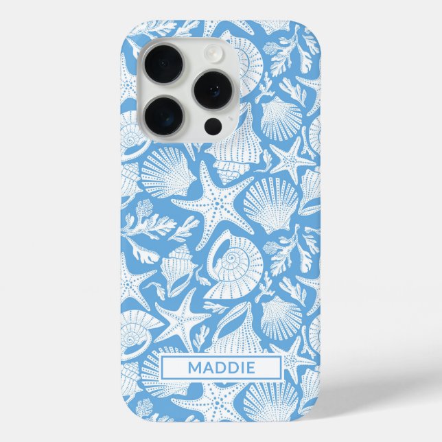 Blue Shells Personalised Case-Mate iPhone Case (Back)