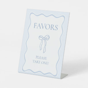 Blue Shes Tying the Knot Bridal Shower Favour Pedestal Sign