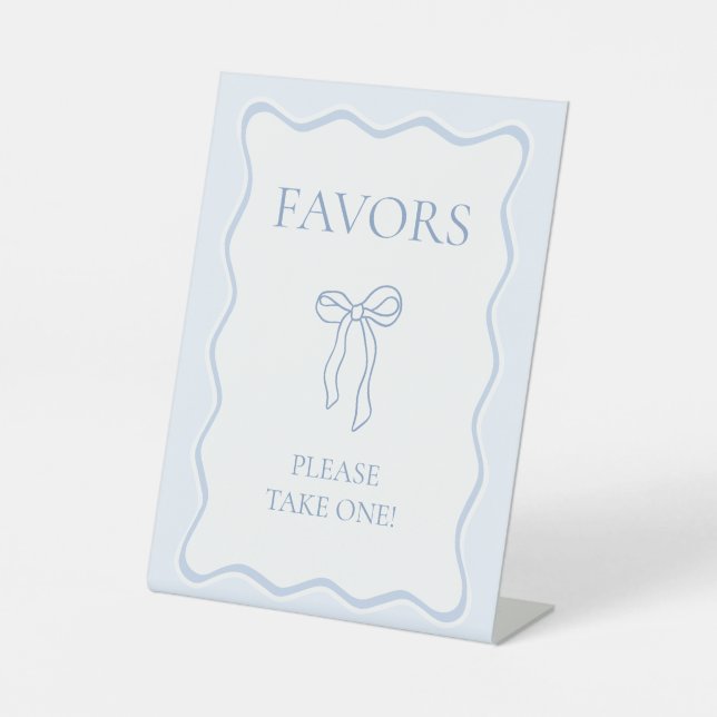 Blue Shes Tying the Knot Bridal Shower Favour Pedestal Sign (Front)