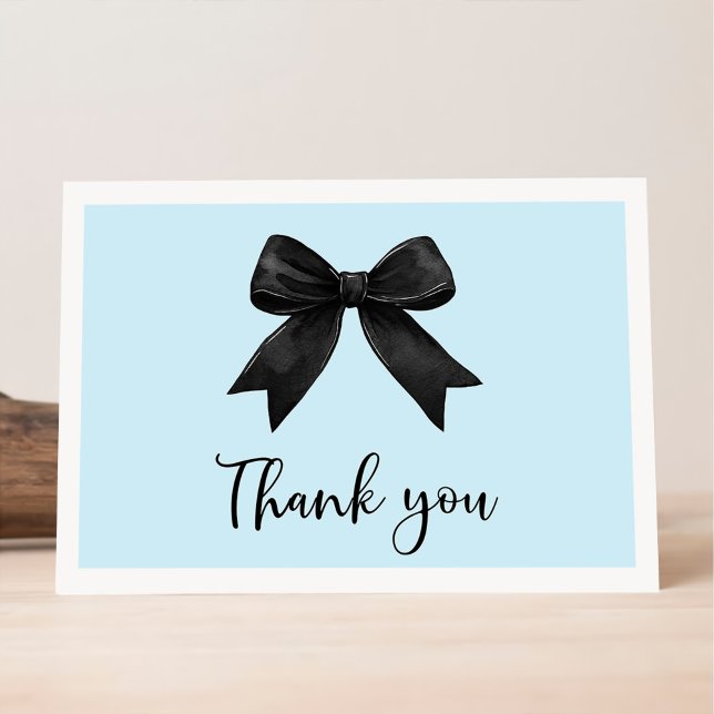 Blue She's Tying The Knot Bridal Shower  Thank You Card (Creator Uploaded)