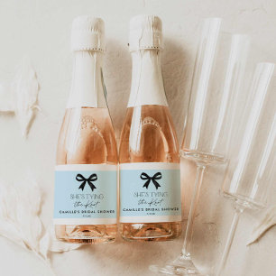 Blue She's Tying the Knot Sparkling Wine Label