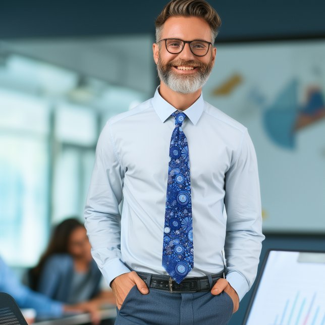 Blue Shibori Tie (Creator Uploaded)
