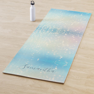 Blue Shimmer Yoga Mat