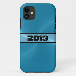 Blue Shiny Stainless Steel Metal 12 Case-Mate iPhone Case