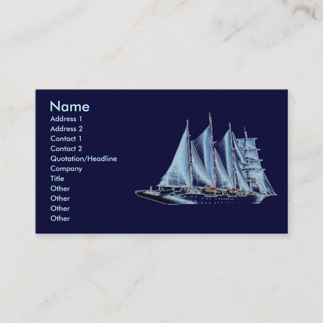 Blue Ship Business Card (Front)