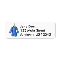 Blue Shirt Dress on Hanger Closet Fashion Labels