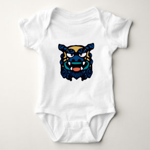 Blue Shisa Baby Bodysuit