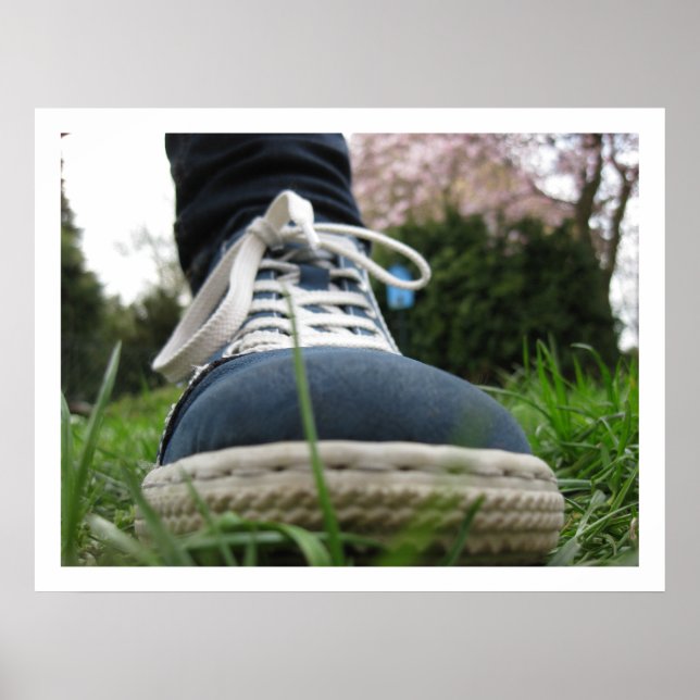 Blue Shoe Macro Poster (Front)