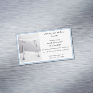 Blue Shower Chair Senior Care Equipment Medical  Magnetic Business Card