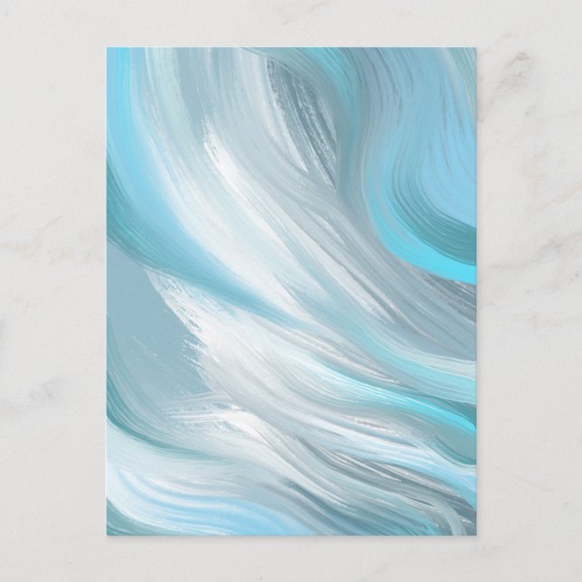 blue shy modern decoration postcard (Front)