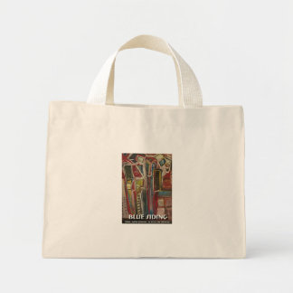 blue siding mini tote bag