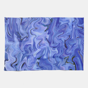 Blue silk abstract        tea towel