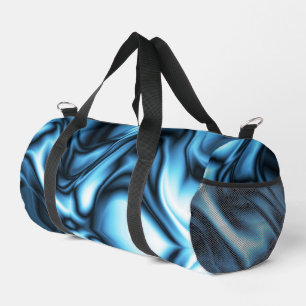 Blue Silk Duffle Bag