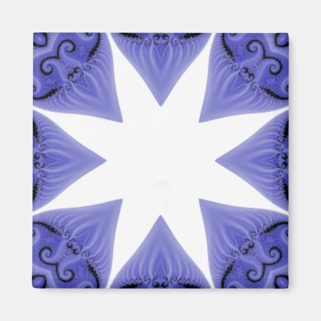 Blue Silk Star Magnet Template (Front)