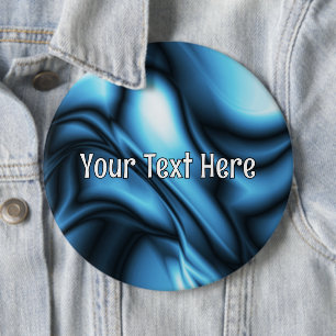 Blue Silk wave 6 Cm Round Badge