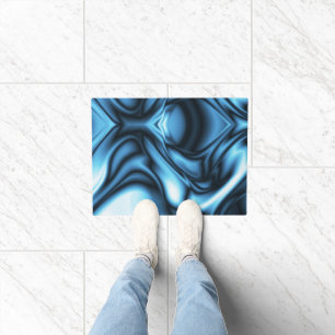 Blue Silk wave Doormat