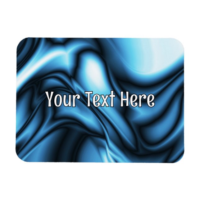 Blue Silk wave Magnet (Horizontal)