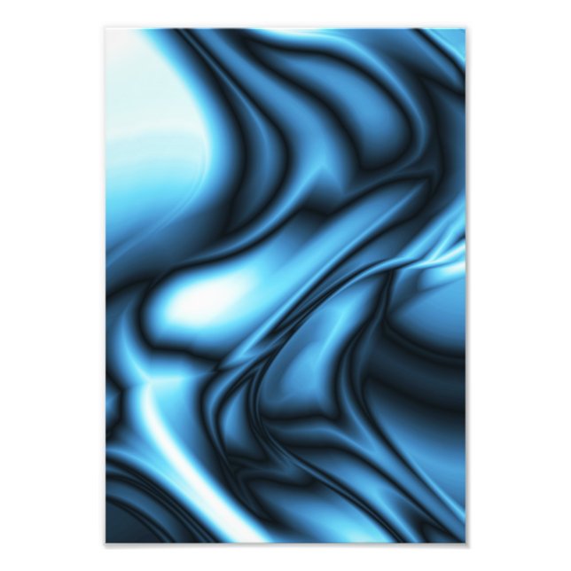 Blue Silk wave Photo Print (Front)