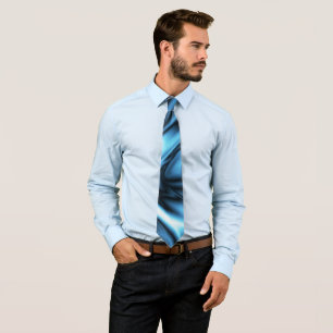 Blue Silk wave Tie