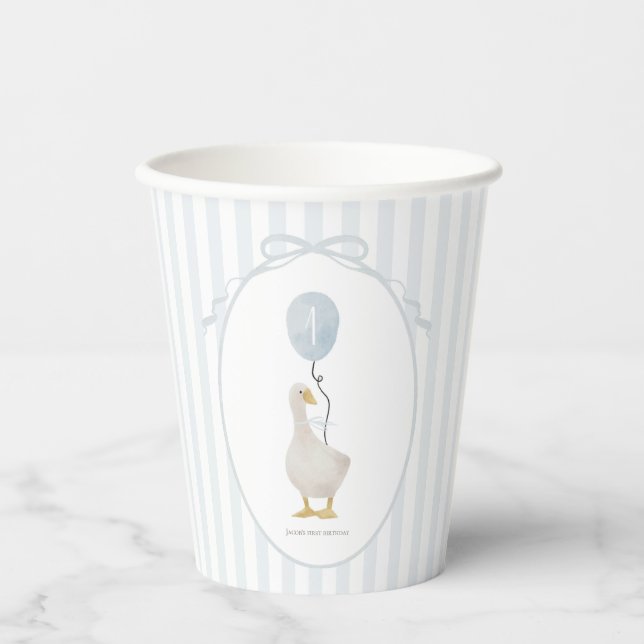 Blue Silly Goose Paper Cup (Front)
