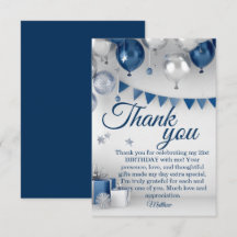 Blue Silver 21st Birthday