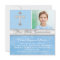 Blue Silver First Holy Communion Photo Invitation