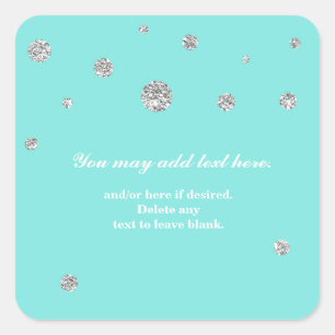 Blue & Silver Glitter Modern Dots Sticker